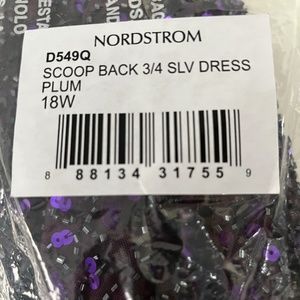 Plus Size Women's Pisarro Nights Draped Back Beaded Dress, Size 18w - Purple